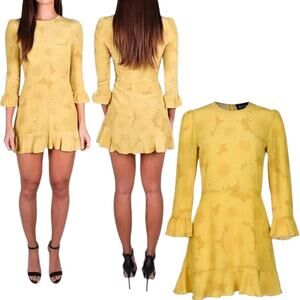 Realisation Par Women’s ‘The Mary Jane’ Silk Mini Dress Sunflower Yellow, Small